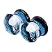 Lianrun 1Pair Glass Ocean Jellyfish Ear Plugs Gauges Expander Tunnels 6 Style to Choose Size 0g-5/8 (Blue,00g(10mm))