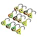 Goture Ice Fishing Jigs with Treble Hook Single Hook for Walleye Winter Fishing Lures ice Jigging (0.6in 0.035oz 12pcs)
