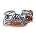 DREAM PAIRS Women's Summer Trendy Print Gladiator Flat Sandals