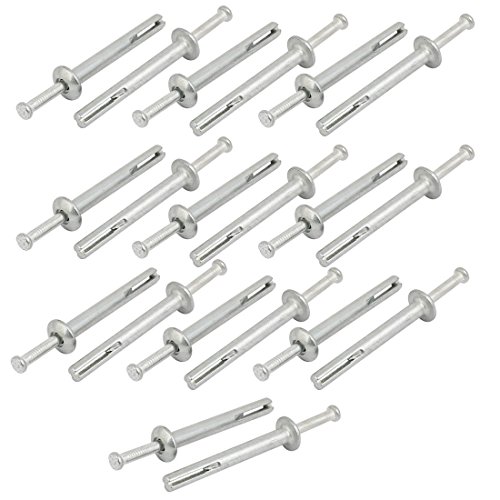 uxcell 6mm Dia 50mm Depth Zinc Alloy Hammer Drive Anchor Expansion Bolt 20pcs