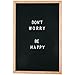 Word Up Premium Felt Letter Board (12x18, Oak Frame and Black Felt) with 300 3/4