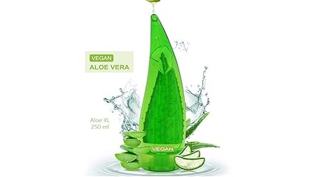100% Aloe Vera Gel, Organische und Vegan Soothing Gel für Haut, Haare und Körper, XXL Nceko Holika 250 ml | Premium Qualität 