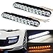 Fullkang 2x 30 LED Car Daytime Running Light DRL Daylight Lamp with Turn Lights