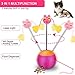 Yofun Interactive Laser Cat Toy, 3 in 1 Multi Function Automatic Spinning Cat Toy Ball Tumbler with Laser Light and Food Dispenser for Kitty and Kitten, Pink (Pink)