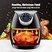 TaoTronics Air Fryer, 4.2 QT, 7 Cooking Presets, LED Touch Screen Kitchen Cooker, Air Oven With Detachable Basket & Cookbook, Nonstick Coatings, Dishwasher Safe