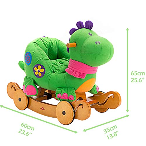 Rocking Horses Ages 1-3 Labebe – Brownish Red Plush Fox Rocker With ...