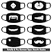 Mouth Mask, Paxcoo 8 Packs Face Mask for Dust, Black Face Mouth Masks Anime Cotton Mask for Teens Women Men