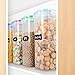 Cereal Containers,MCIRCO Upgraded Airtight Lids Cereal dispenser Food Storage Container Set of 4