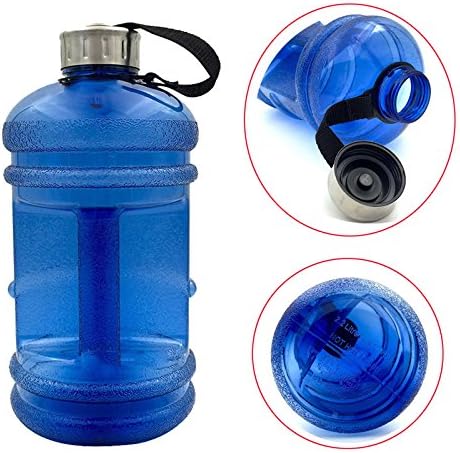 Gym Water Jug, Big Water Bottles Reusable Cool Canteen 2.2L Large Drink Container for Outdoor Sports Camping Running, Blue