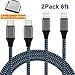 Sundix 2Pack 6ft USB C to Lightning Cable Nylon Braided Charging Syncing Cord Compatible with iPhone X 8 8 Plus 7 7 Plus 6 7s Plus SE Connect MacBook