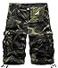 Comouflage cargo shorts for men 3 4 short
