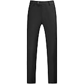 MOGU Mens Dress Pants, Front Flat Fit Casual Pants