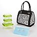 Fit & Fresh Insulated Lunch Bag Kit, includes BPA-Free Container Set, Ashland Lacey Floral