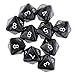 Jili Online 10pcs 8 Sided Dice D8 Polyhedral Dice for Dungeons and Dragons Roley playing Games Dice Gift Black