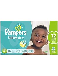 Pampers Baby Dry Diapers Size 5, 112 Count