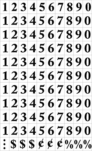 MasterVision Magnetic Numbers, 1/2 x 3/4 Inches, Black on White, 110 Count (KT2020)