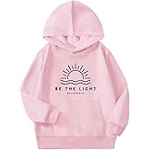 Sulayesh Be The Light Christian Hoodie for Girls Bible Verse Jesus God Religious Faith Sweatshirt Preppy Cute Graphic Top