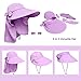 lenikis Women's UPF+50 Sun Visor Detachable Flap Hat Foldable Wide Brimmed UV Protection Hat Purple