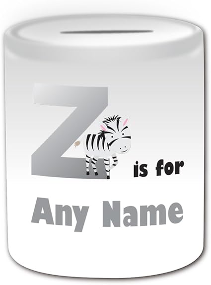 Cadeau Personnalise Pour Tirelire Lettre Z Motif Alphabet Blanc Nom Sur Votre Message Unique A B C D E F G H J K L M N O I P Q R S T U V W X Y Z Motif Phonetique Symbole Initial Zulu Zebre Amazon Fr Cuisine Maison