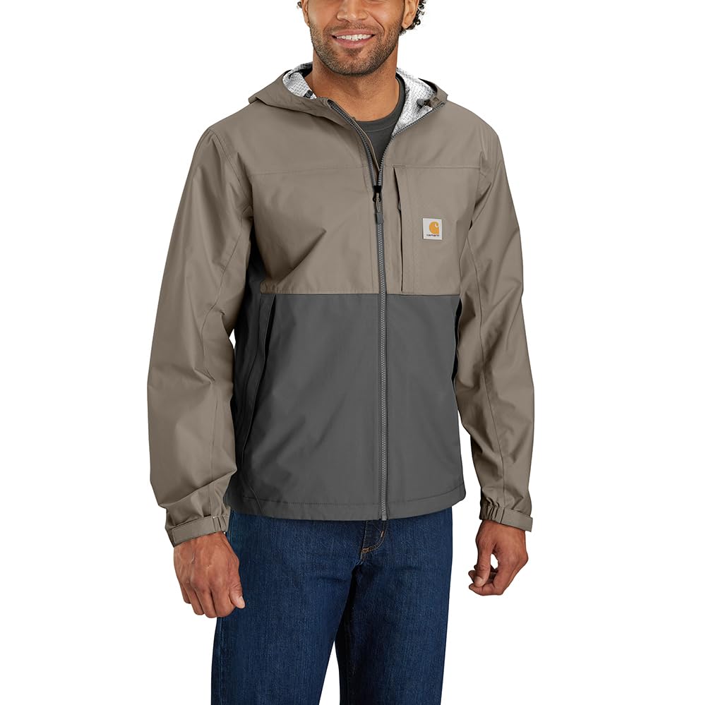 Carhartt Men's Storm Defender® Relaxed Fit Lightweight Packable Jacket, Desert/Gravel, X-Large Image