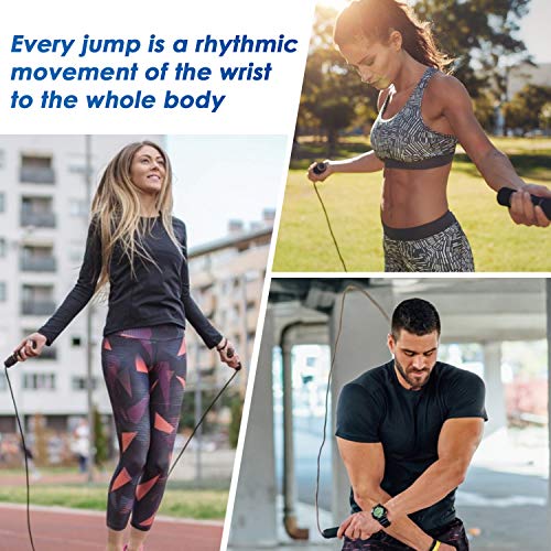 2 PackJump Ropes,XMIAO Ball Bearings TangleFree Rapid Speed Steel