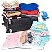 Hibag Space Saver Travel Bags, 8 Pack Reusable Travel Storage Bags (4 X Suitcase Size, 2 X Carry-on Size, 2XPouch Size) with 2 Free Roll Up Bags (Carry-on Size), No Vacuum or Pump Needed (8-Travel)