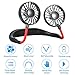 Hands-Free USB Personal Neck Fan, Portable Mini Headphone Design Neck Fan, 7-Color LED, with Aromatherapy, 3-Speed, 360-Degree Free Rotation for Home, Office and Travel (Black)