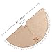 AerWo 48 Inch Natural Burlap Christmas Tree Skirts, 3D Pompom Tree Skirt for Xmas Holiday Party Decorations Indoor Outdoor