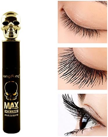 Ec Mascara Thick Chiffon Skull Mascara Stretch Curl Waterproof Lasting Makeup