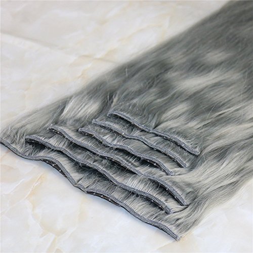 Hairdancing 14 120gram 7pcs Dip Dye Hair Silver Grey Color Clip
