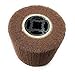 Signi Non Woven Wire Abrasive Drawing Polishing Burnishing Wheel Flap Brush for Surface Treatment Stainless Steel, Aluminum, Copper,Metal 120x100x19mm (180 Grit)
