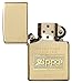Zippo Logo Pocket Lighter, High Polish Brass