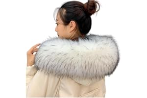 LDFWAY Faux Fur Collar Scarf Hood Collar Shawl Stole Neck Warmer for Winter Coat