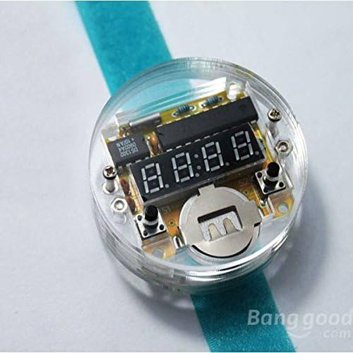 Vkmaker DIY LED Digital Watch Electronic Clock Kit With Transparent Cover