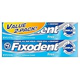 Fixodent Complete Free Denture Adhesive Cream, 2.4 oz TWIN PACK