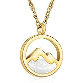 XIUDA Mountains-Faith Cremation Urn Necklace for Ashes Keepsake Stainless Steel Cremation Jewelry for Human Ashes Memorial Urn Pendant for Women