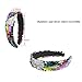 6Pack Reversible Sequin Headbands Color Changing Flip Sequin Headbands Bling Glitter Sparkly Fashion Headband Magic Alice Hair Band Hair Accessories for Girls Teens Kids Children Women