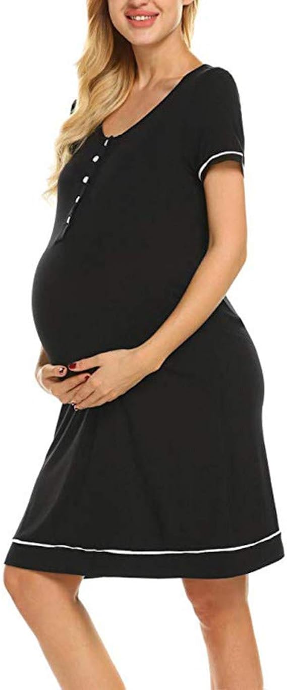 Robe De Maternité Adeshop élégant Femme Enceinte Pyjama D