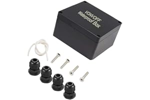 VONVOFF DIY Electrical Box,Universal Junction Box,Dustproof Waterproof IP65 ABS Plastic Box,with 4pcs x M16 Cable Gland,2.4x2.2x1.3inch (63 * 58 * 35 mm)