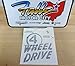 Jeep Wrangler Willys Wheeler 4 WHEEL DRIVE Sticker Decal Emblem Mopar OEM