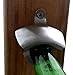 Stainless Steel Brush Finish Wall Mounted Bottle Opener By Rilahy for Beer and Soda Glass Bottles Includes Free Mount Screws and Gift Box Classic Vintage Wall Beer Bottle Openers