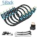 Maximm High-Speed HDMI 2.0 4K Nylon Braided Cable, 1 Feet, 5-Pack (Includes Cable Clips, Ties and Right Angle Adapter) primary