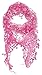 Fanhong Lace Tassel Sheer Burnt-out Floral Print Triangle Mantilla Scarf Shawl Neck Wrap Rose