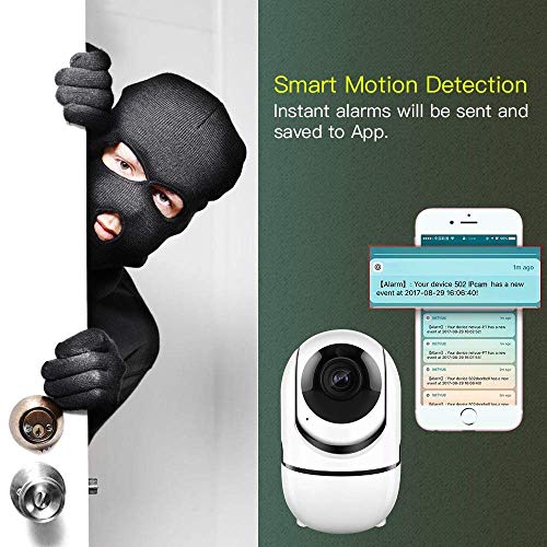 Wireless Security WiFi Camera,ANBAHOME IP Camera for Home Security Surveillance Baby/Pet Monitor with PTZ Two Way Audio Motion Detection Night Vision. iOS, Android App