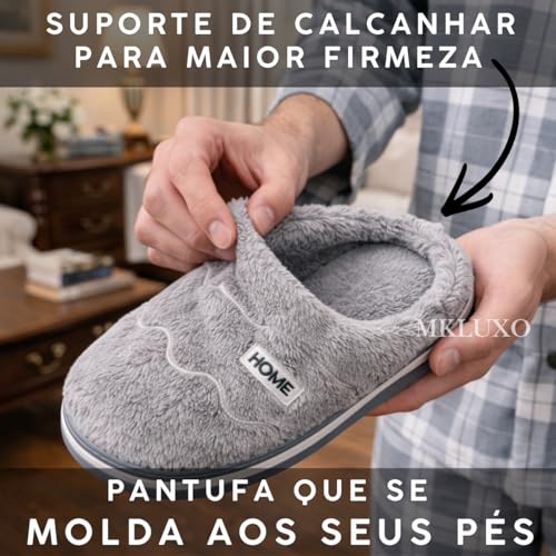 Pantufa Peluciada Interno Externo Macio Solado Pvc Antiderrapante Reforçado Alto Chinelo Masculino Feminino Unissex Home Confortável Aberto Veludo Forrada Nuvem Quente Inverno Sapatilha