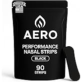 Performance Nasal Strips for Breathing (90 Count) - Oil & Sweat Proof Adhesive - Athletic Nasal Strips for Snoring & Sleeping - Black, Wide Body, Universal Fit, Extra Strength
