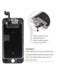 Kit de repuesto de pantalla para iPhone con digitalizador de pantalla táctil 3D, cámara frontal + auricular + kit de herramientas de reparación + protector de pantalla