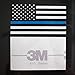 Reflective US Flag Decal Packs with Thin Blue Line for Cars & Trucks, 5 x 3 inch American USA Flag Decal Sticker Honoring Police Law Enforcement Vinyl Window Bumper Tape (5-Pack)
