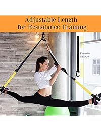 SNIGJAT Resistance Training Strap, Extra Sturdy Bodyweight Fitness Trainer Kit with Extension Strap for Home Gym Exercises, Portable Bodyweight Straps with Door Anchor for Full Body Workout in Travel
