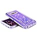 Galaxy Note 8 Case, Dexnor Glitter 3D Bling Sparkle Flowing Quicksand Liquid Bumper Clear 3 in 1 Shockproof TPU Silicone + PC Heavy Duty Protective Defender Cover for Samsung Galaxy Note 8 - Purple